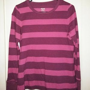 Pink striped long sleeve shirt